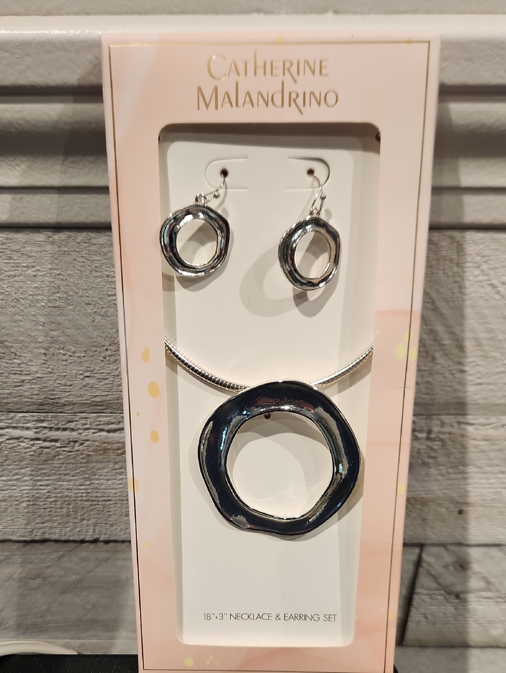 NIB Catherine Malandrino 18" + 3" Necklace Earring Set
